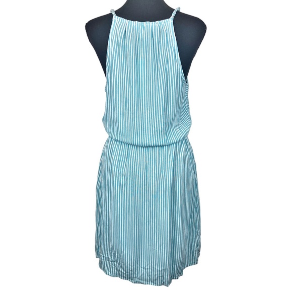 MARKET & SPRUCE ☆ Liliana Surplice Dress ☆ Light Blue Stripe ☆ Size Small ☆ NWT - Picture 5 of 7